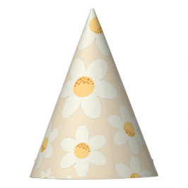 Groovy Retro Daisy Party Hat | Boho Floral Birthda Partyhütchen