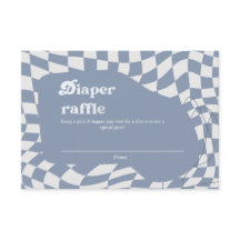 Groovy Retro Diaper Raffle Baby Dusche