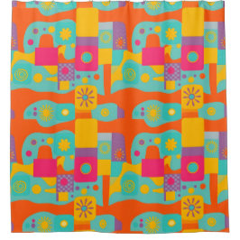 Groovy Retro Duschvorhang