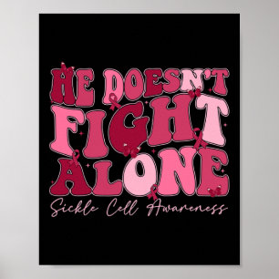 Groovy Retro Er kämpft nicht allein mit Sichelzell Poster