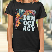 Groovy Retro farbenfrohe Erklärung Demokratie