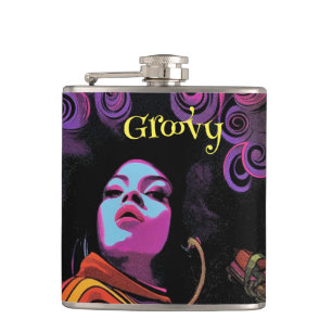 Groovy Retro Flask Flachmann