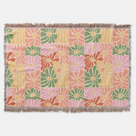 Groovy Retro Floral Decke