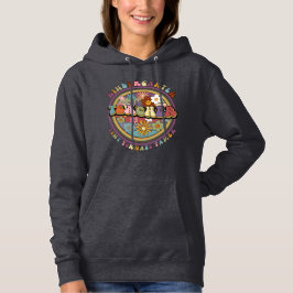 Groovy Retro Floral Kindergarten Lehrername Hoodie