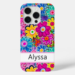 Groovy Retro Floral Personalisiert Case-Mate iPhone Hülle