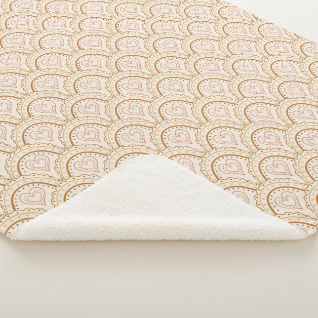 Groovy Retro Flowers Pattern  Sherpadecke (3/4)