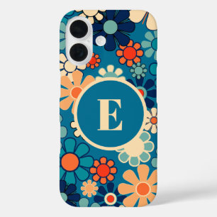 Groovy Retro-Garten Blumenmuster 60er 70er Persona iPhone 16 Hülle
