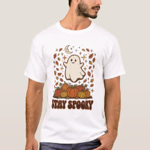 Groovy Retro-Geist Halloween-Grafik
