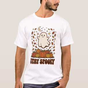 Groovy Retro-Geist Halloween-Grafik T-Shirt