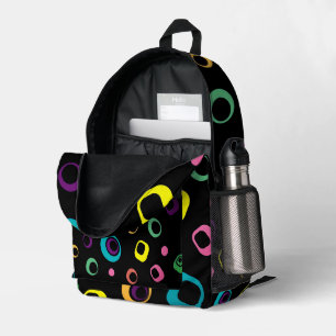Groovy Retro Geometrischer Rucksack
