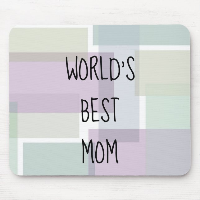 Groovy Retro Green Dusty Blue Floral Mousepad (Vorne)