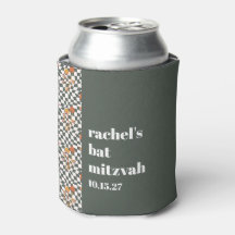 Groovy Retro Green Mushrooms Custom Bat Mitzvah