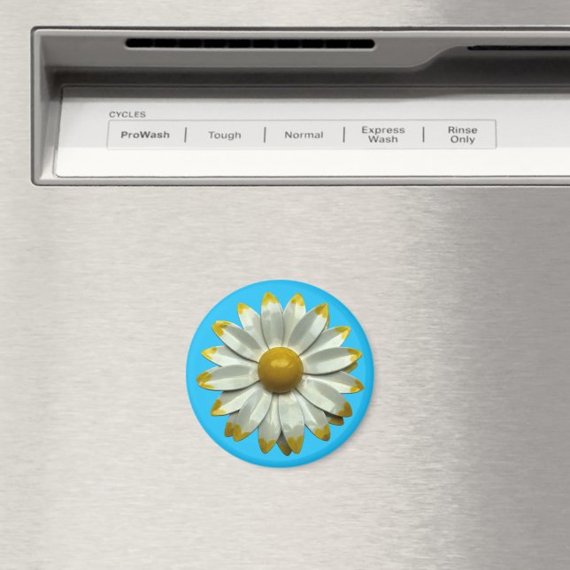 Groovy Retro Hippie Daisy Blume Summer Bouquet Magnet (In Situ (Geschirrspüler))