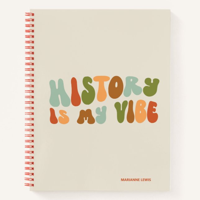 Groovy Retro History ist meine Vision, Historiker Notizbuch (Vorderseite)