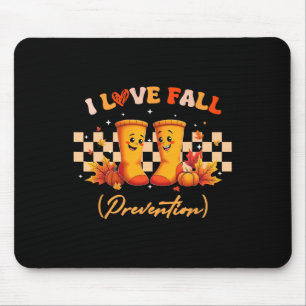 Groovy Retro I Liebe Fall (Prävention) Mousepad