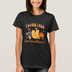 Groovy Retro Ich liebe Sturzprävention Herbst Körp T-Shirt