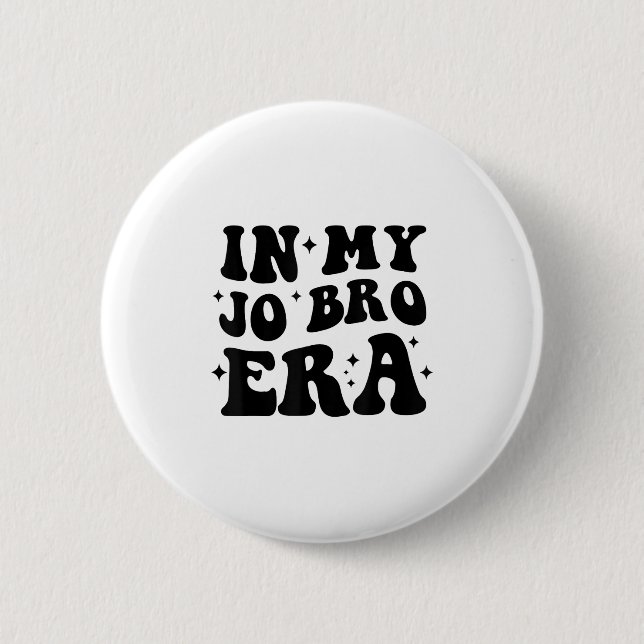 Groovy Retro In My Jo Bro Era Funny Womens Mens  Button (Vorderseite)