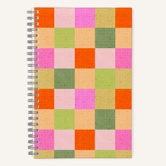 Groovy Retro Karos Notizbuch