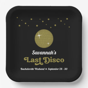 Groovy Retro Last Disco Bridge Junggeselinnen-Absc Pappteller