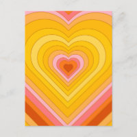 Groovy Retro Layered Heart