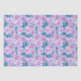 Groovy Retro Lila Daisy Pattern Seidenpapier
