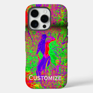 Groovy Retro lila Hippie-Meerjungfrau iPhone 16 Pro Hülle