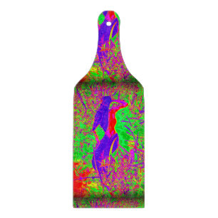 Groovy Retro lila Hippie-Meerjungfrau Schneidebrett