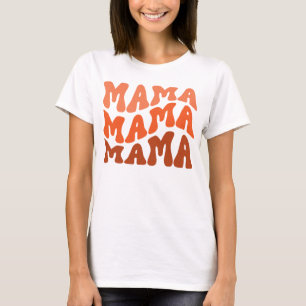 Groovy Retro Mama Fall Saison GeburtstagsMatching T-Shirt