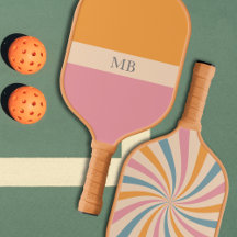 Groovy Retro Muster Preppy Ästhetik Mit Monogramm