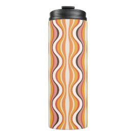 Groovy, Retro-Muster-Reisebecher im Stil der 70er Thermosbecher