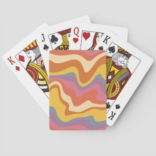 Groovy Retro Muster Spielkarten