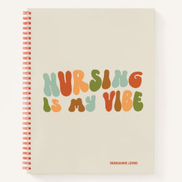 Groovy Retro Nursing ist meine Vibe, Krankenschwes Notizbuch