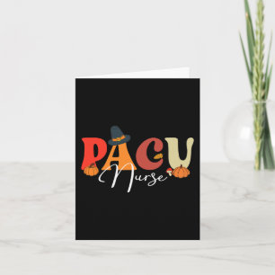 Groovy Retro PACU Nurse Fall Vibes Herbst Thanksgi Karte