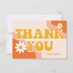 Groovy Retro Personalisierte Danke