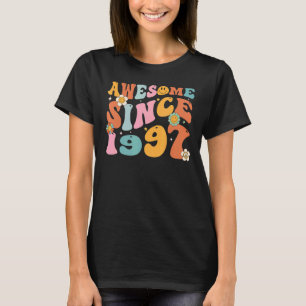 Groovy Retro Phantastisch seit 1997 25 Jahre alt 2 T-Shirt
