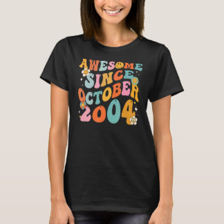 Groovy Retro Phantastisch seit 2004 18 Jahre alt T-Shirt