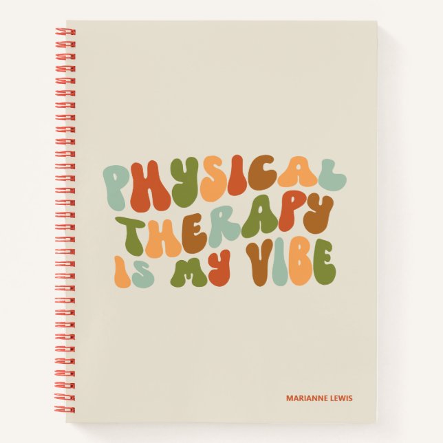 Groovy Retro Physikalische Therapie ist meine Sich Notizbuch (Vorderseite)