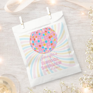 Groovy Retro Pink Disco Ball 70er 80er Brautparty Geschenktütchen