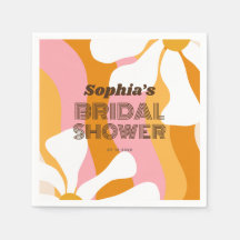 Groovy Retro Rainbow Daisy Blume Brautparty