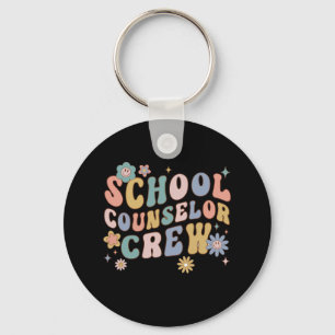 Groovy Retro School Counselor Crew Lehrer zurück Schlüsselanhänger