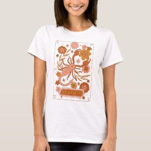 Groovy Retro Scorpio Horoskop Astrologie Brown T-Shirt