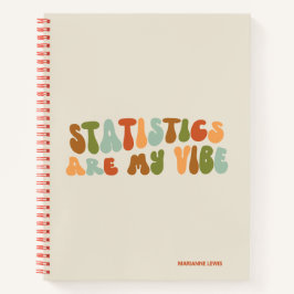 Groovy Retro Statistics are my Vibe, Statistiker Notizbuch