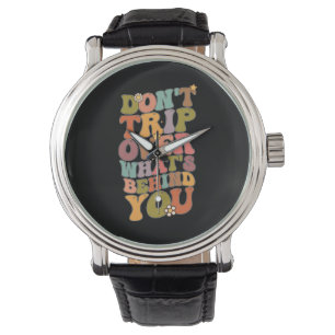 Groovy Retro Stolper nicht über das, was hinter di Armbanduhr