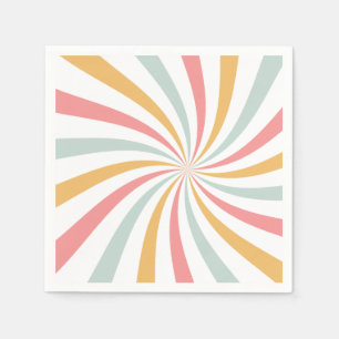 Groovy Retro Swirl Serviette
