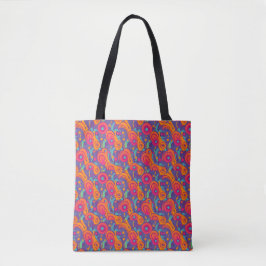Groovy Retro Tote Bag - Einen Pop Nostalgie hinzuf Tasche