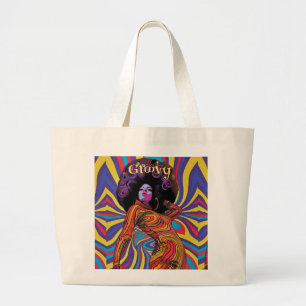 Groovy Retro Tote Bag Jumbo Stoffbeutel