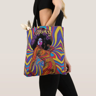 Groovy Retro Tote Bag Tasche