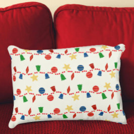Groovy Retro Weihnachtsschmuck und Garland Dekokissen