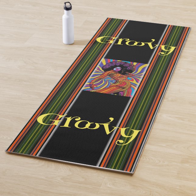 Groovy Retro Yogamatte (Beispiel)