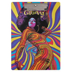Groovy Retro Zwischenablage Klemmbrett